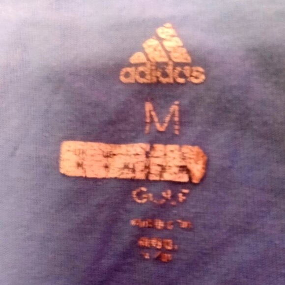 Adidas Logo Tee Golf Short Sleeve Cotton Shirt Mens Sz M Blue Style #ADVR2000 - Picture 5 of 14